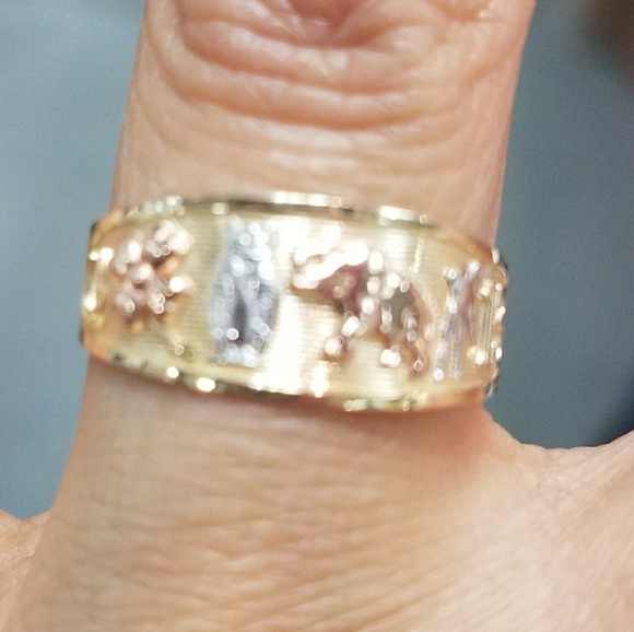 14k Solid Yellow Gold Elephant Ring sz 5 6 7 8 9 - Picture 5 of 14